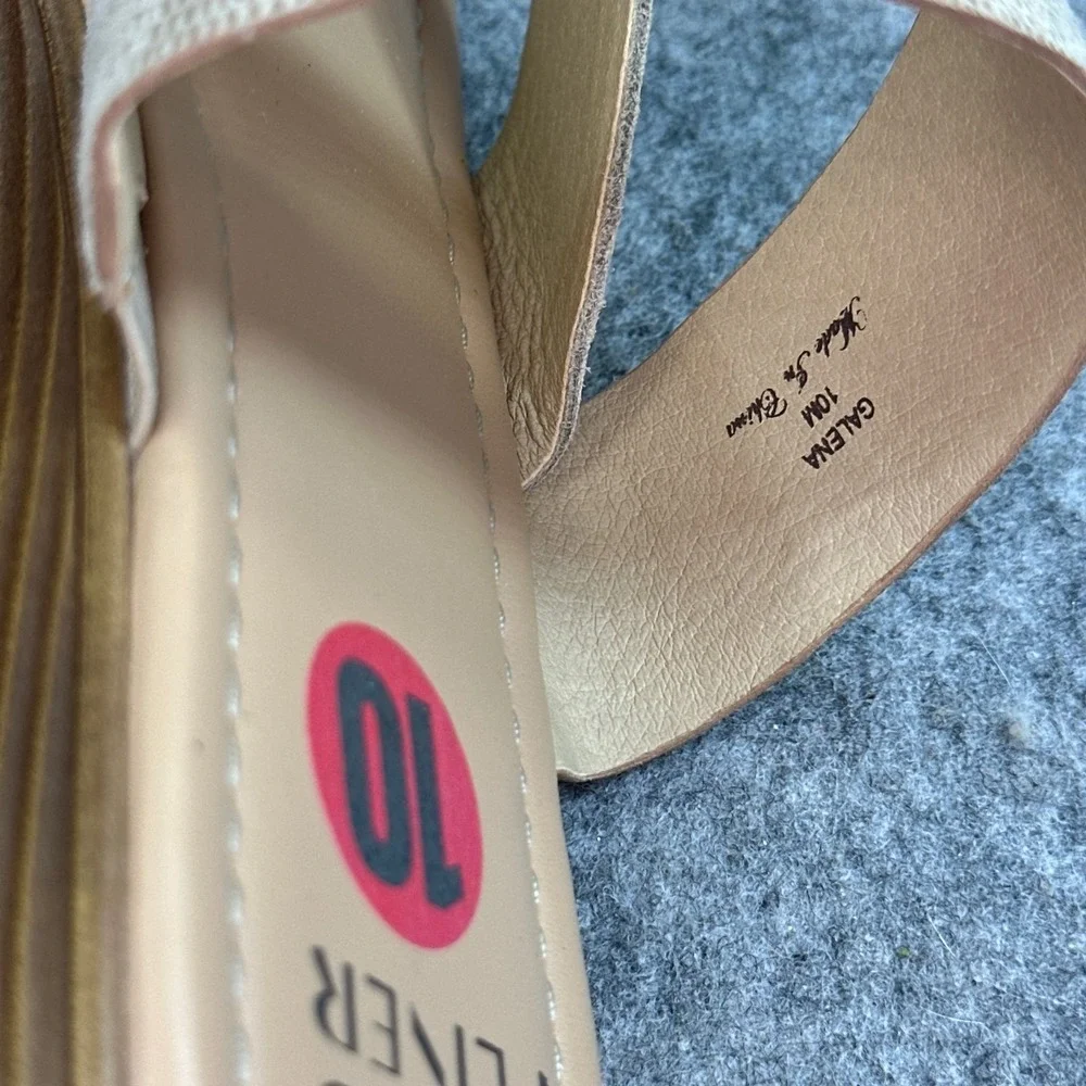 Donald Pliner Galena Womens 10M Sand Suede Elastic Thong Slide Sandals Beige Low